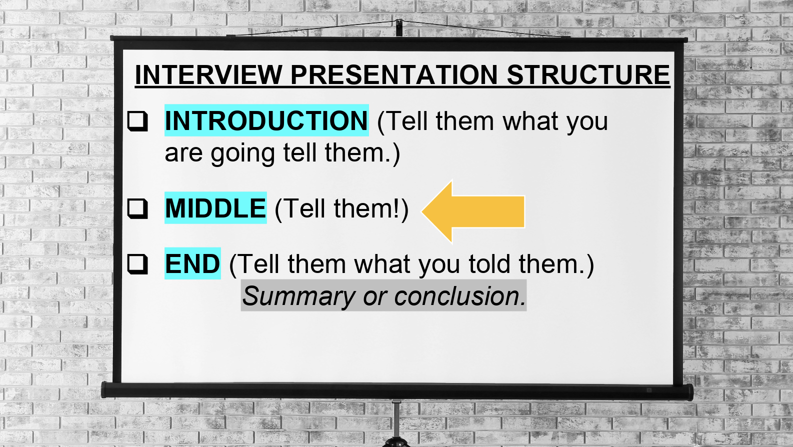 best presentation format for interview