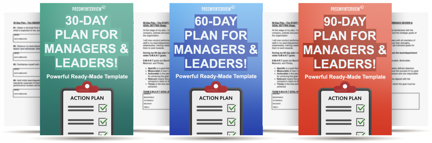 30-60-90 Day Plan for MANAGERS & LEADERS Template!