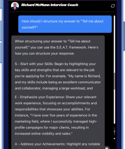 Advanced AI Job Interview Support Chatbot