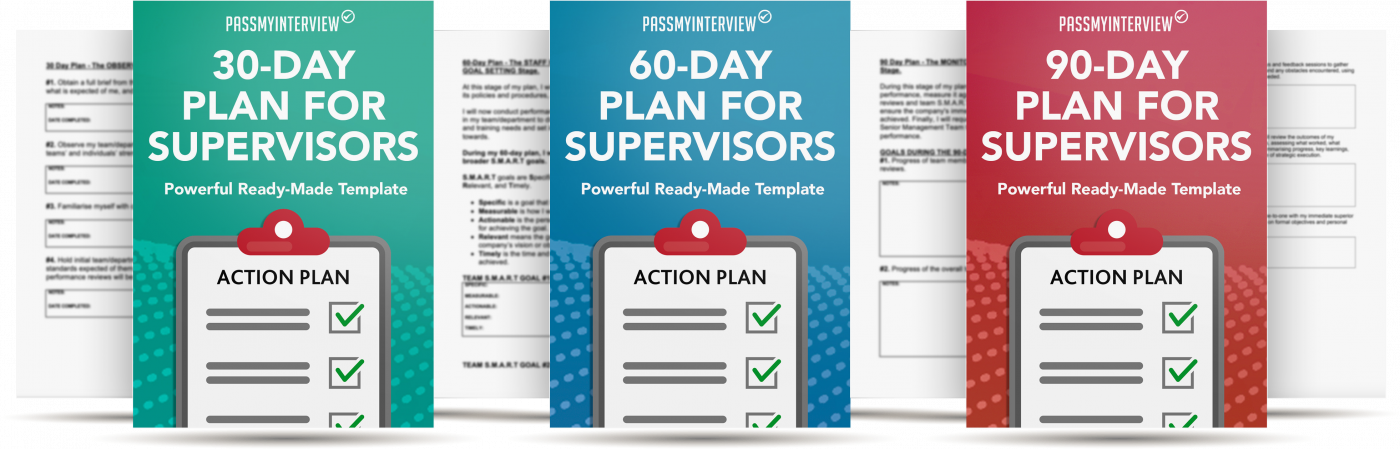 30-60-90 Day Plan for Supervisors Template Download